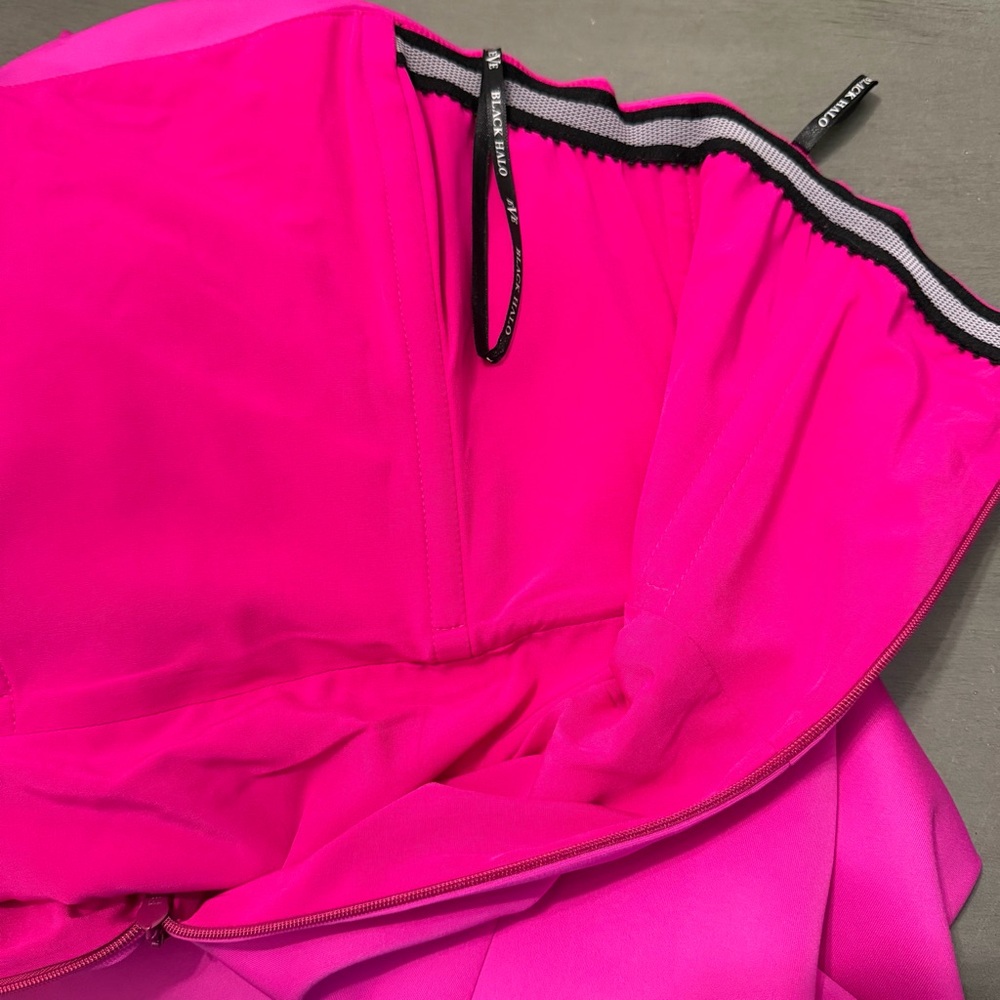 $575 Black Halo Women's Divina Gown Maxi Dress Pink Strapless 2 - Picture 14 of 14